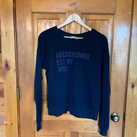 Abercrombie & Fitch Tops - Abercrombie & Fitch embroidered sweatshirt. Navy Abercrombie & Fitch Tops - Abercrombie & Fitch embroidered sweatshirt. Navy